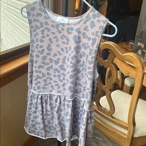 Le Lis Leopard Print Sleeveless Top